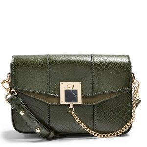 Topshop Chrissy Croc Crossbody Bag
